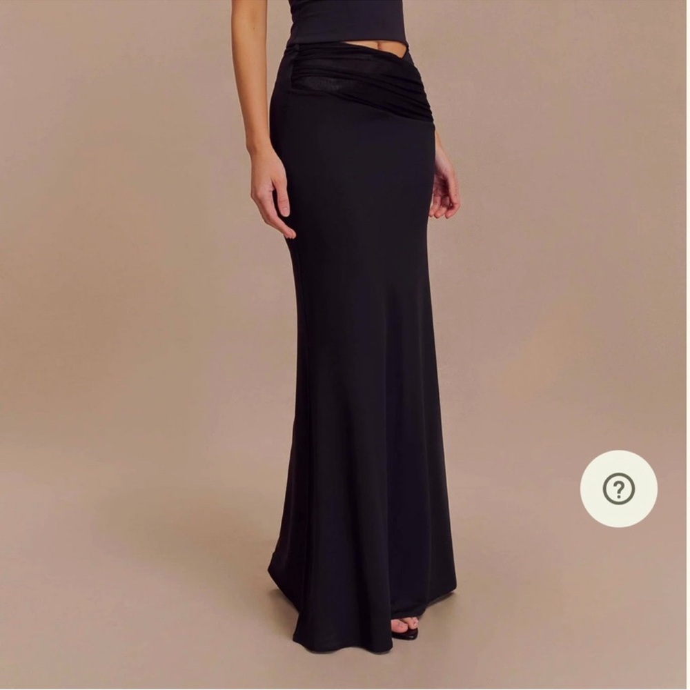 Meshki Jules Recycled Nylon And Mesh Maxi Skirt - Black size small, NWT - Picture 3 of 8